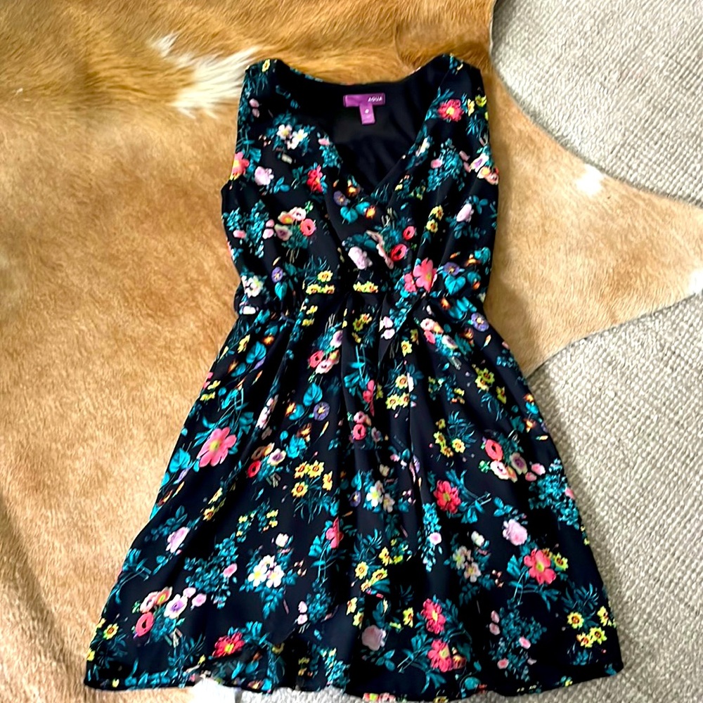 Aqua floral dress
